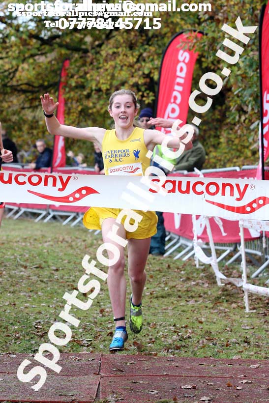 Womens under-17s National Cross Country Relay, Berry Hill Park, Mansfield. Photo:  David T. Hewitson/Sports for All Pics